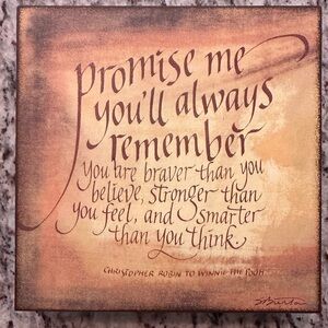 Wall Art Calligraphy Willie The Pooh